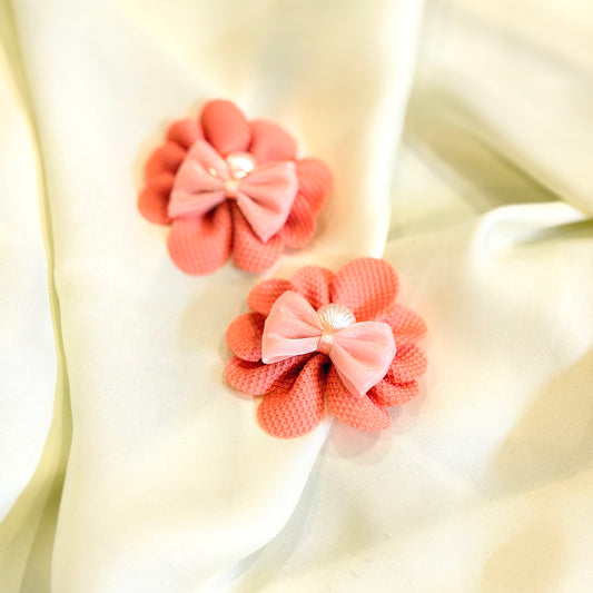 Peach Flower Theme Hairclip