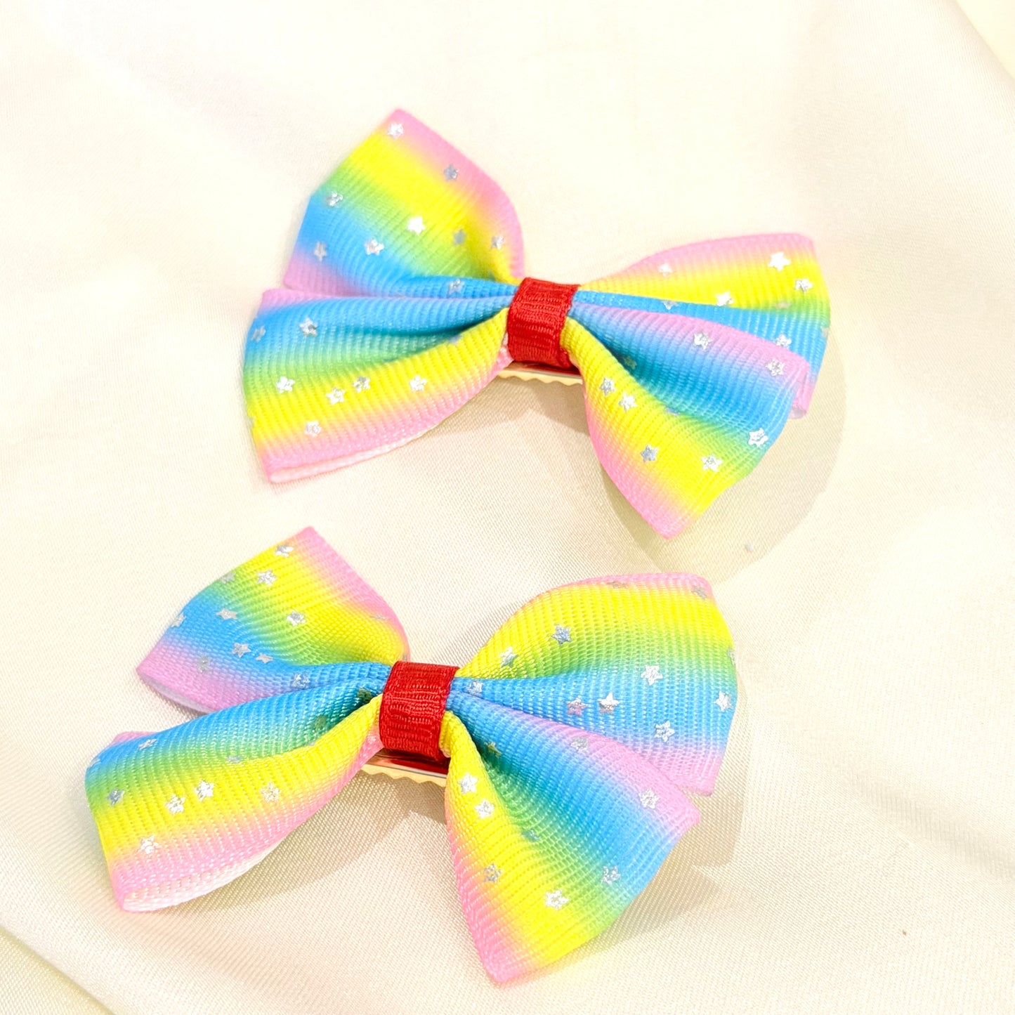 Rainbow theme Hairclips