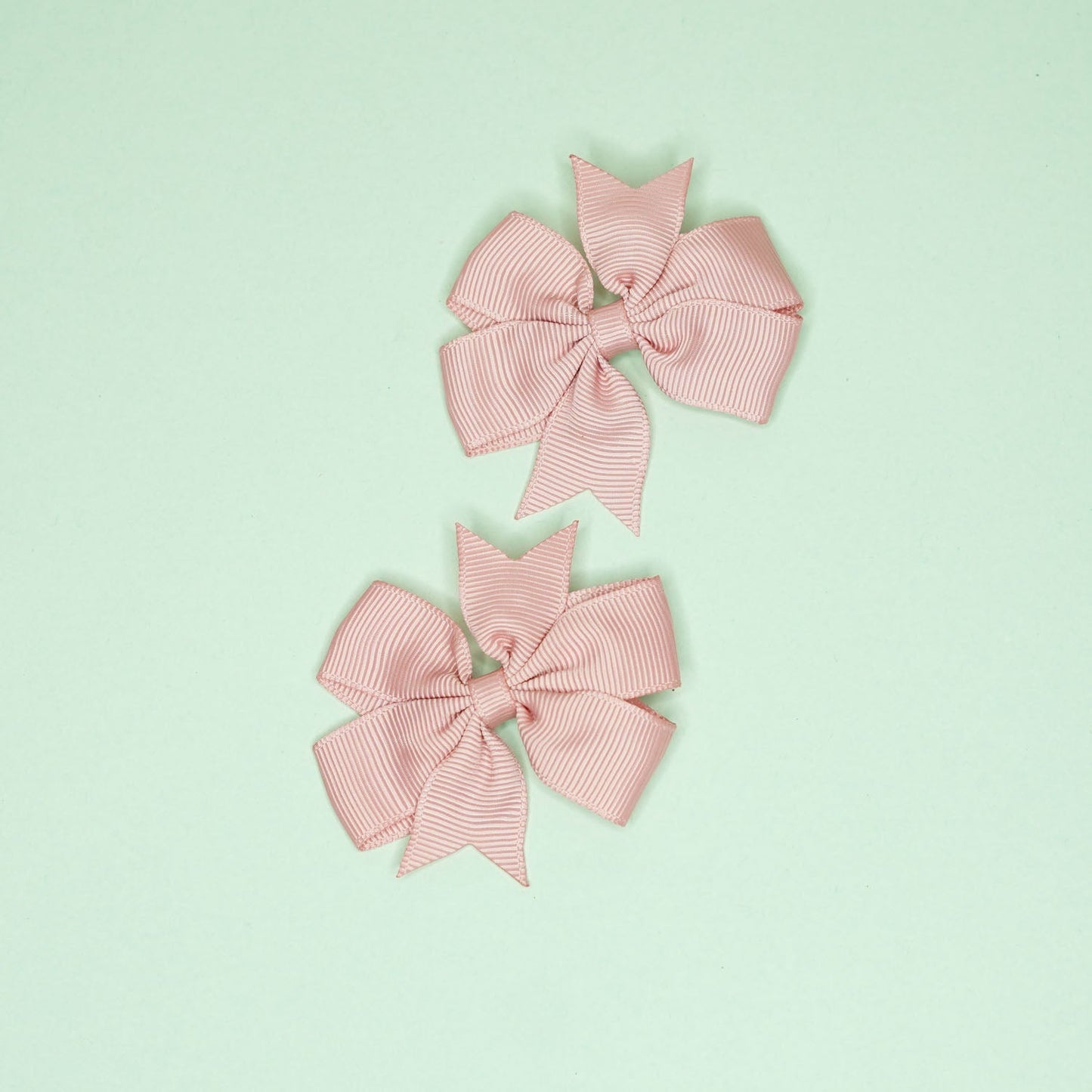 Tea-pink Solid bow hairclip