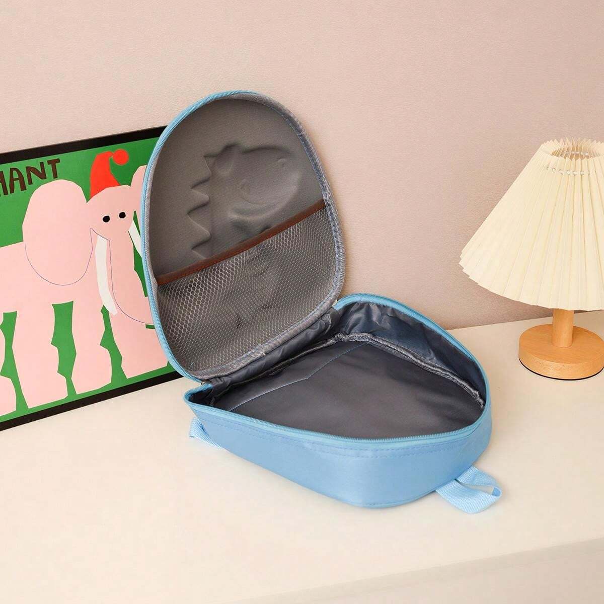 Blue dino 3D bagpack
