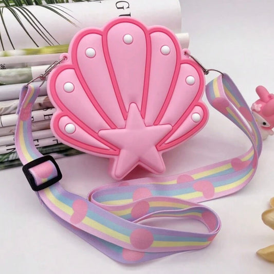 Pink seashell popup bag