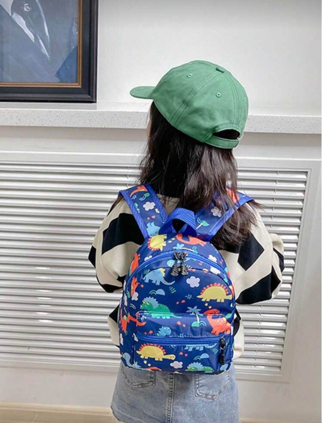 blue dino bagpack