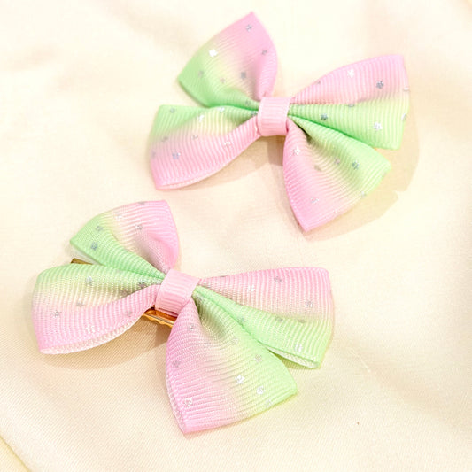 Pink & Green theme Hairclips