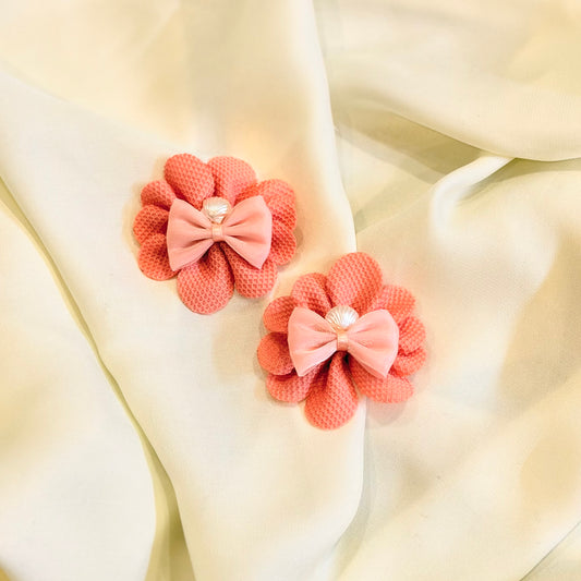 Peach Flower Theme Hairclip