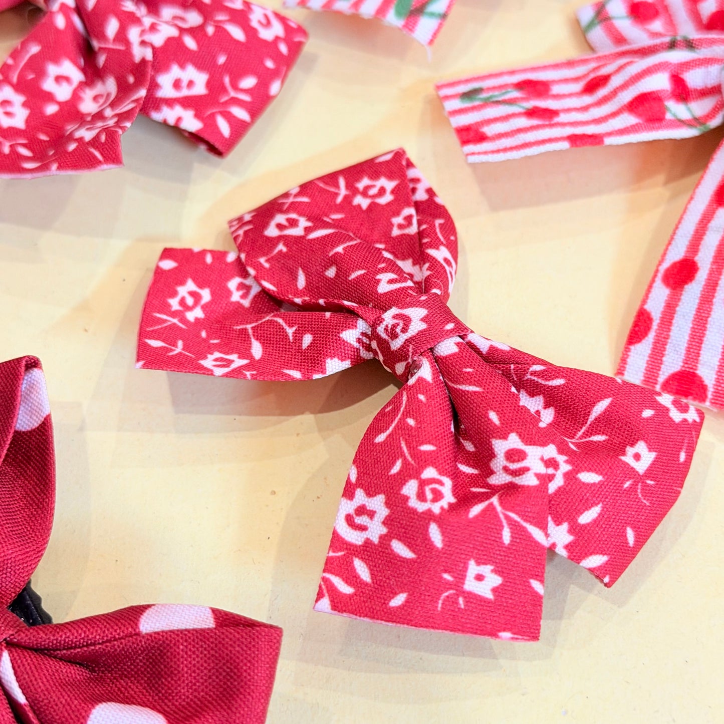 Red & Maroon Theme  Hairclips