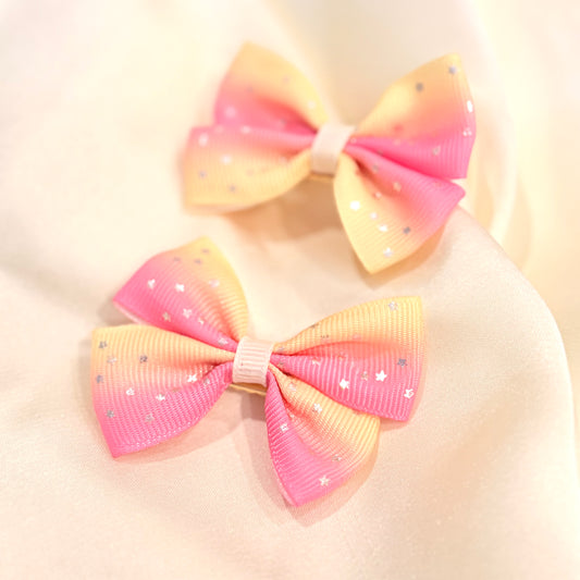 Yellow & Pink theme Hairclips