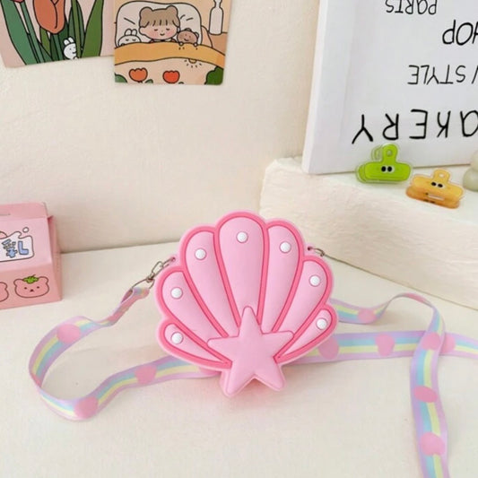 Pink seashell popup bag