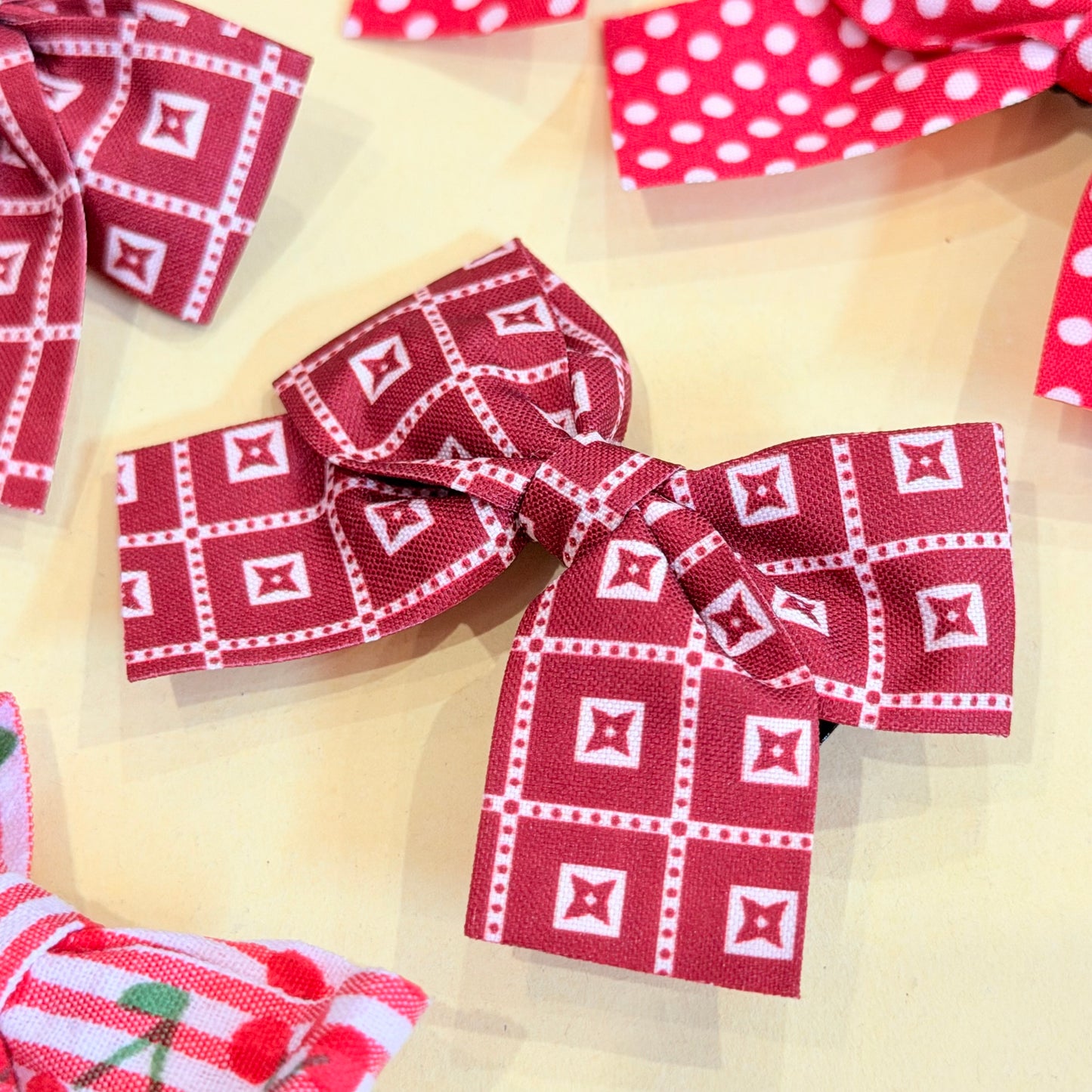 Red & Maroon Theme  Hairclips
