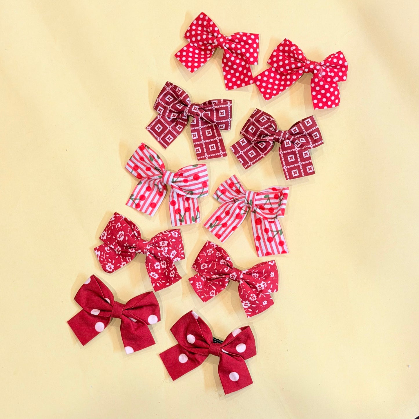 Red & Maroon Theme  Hairclips