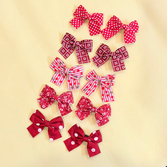 Red & Maroon Theme  Hairclips