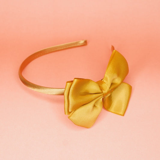 Golden bow headband