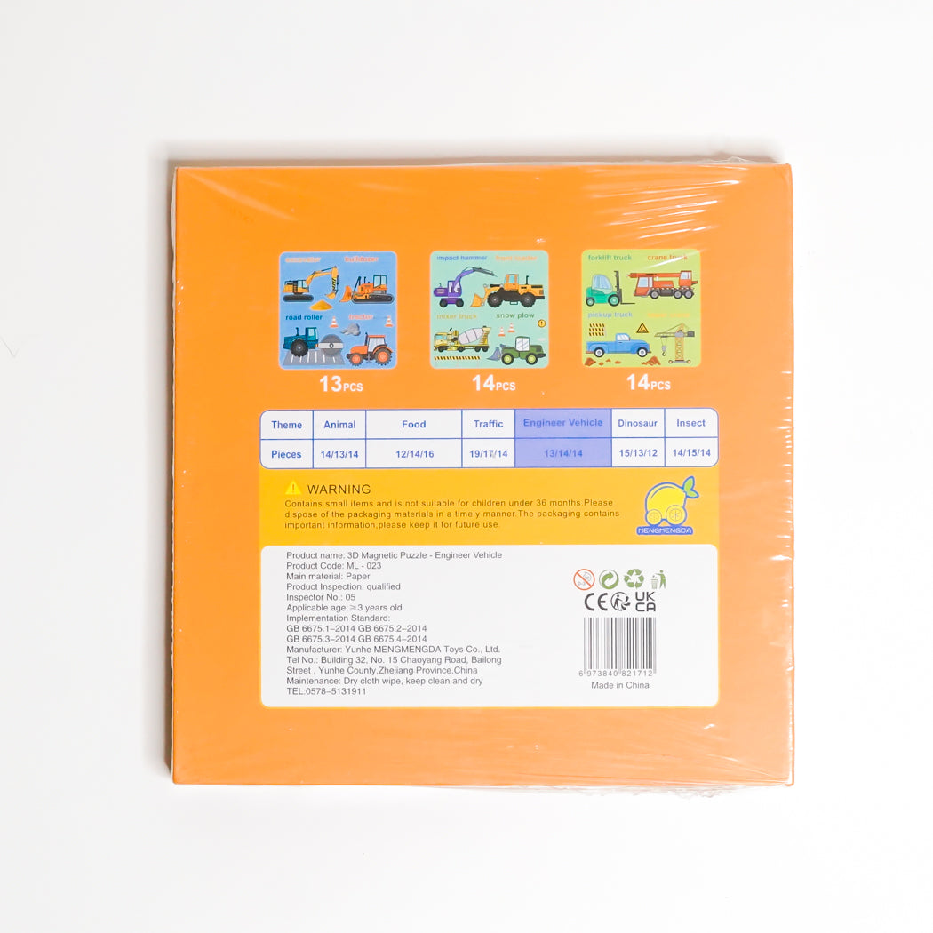 Engineering Vehicle 3D magnetic puzzle brain game