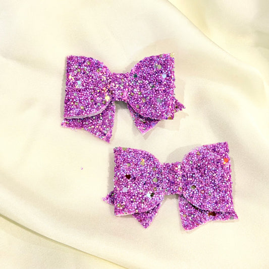 Purple Shimmer Bow Hairclip