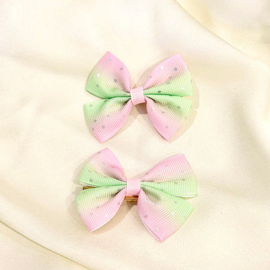 Pink & Green theme Hairclips