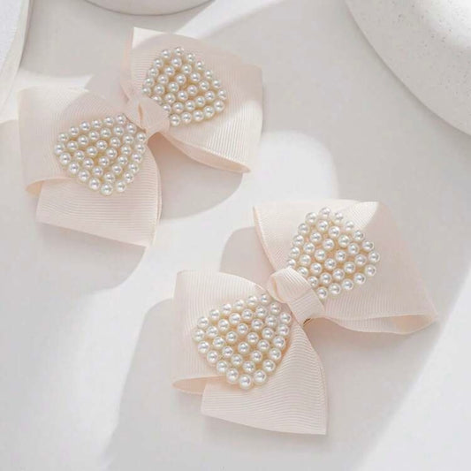 Premium Beige Pearl Hairclip