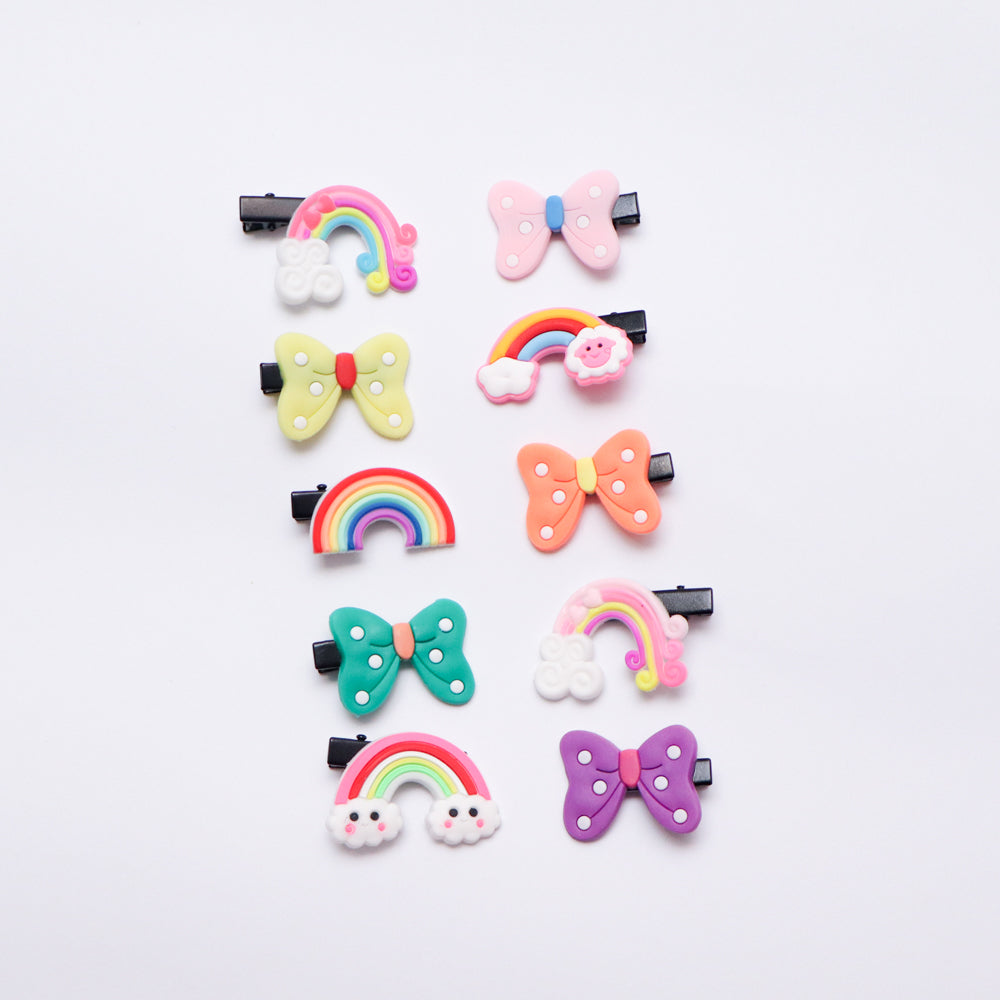Rainbow & Butterfly silicon Hairclips