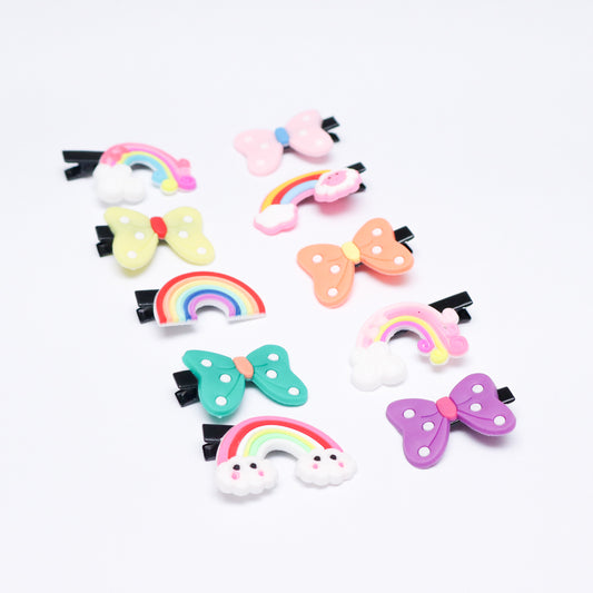 Rainbow & Butterfly silicon Hairclips