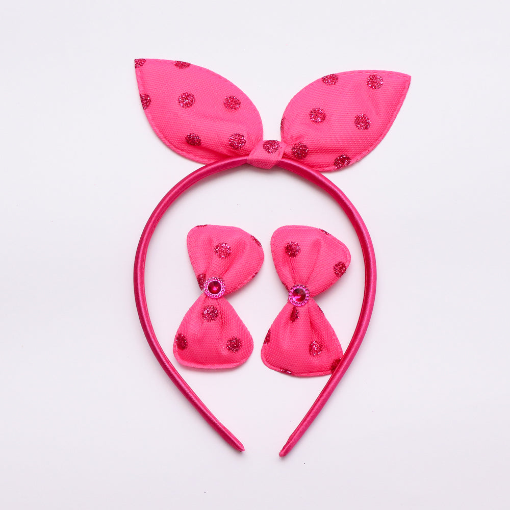 Dark Pink Bow 3 Piece set
