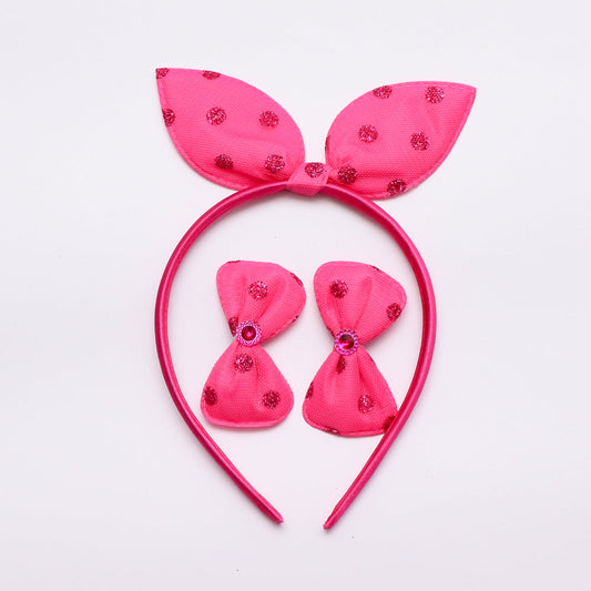Dark Pink Bow 3 Piece set