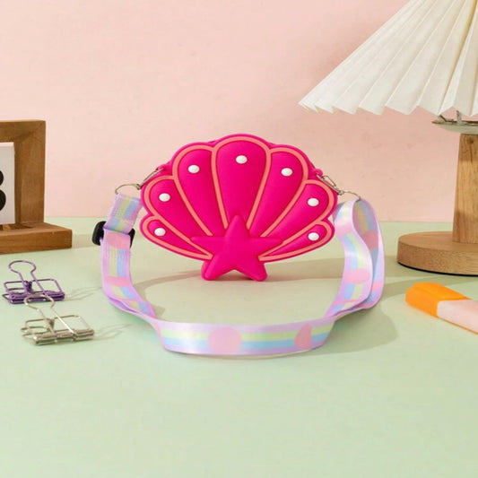 Pink seashell popup bag