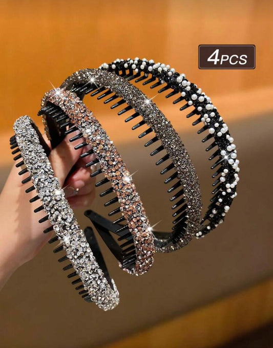 Premium rhinestone pearl headband