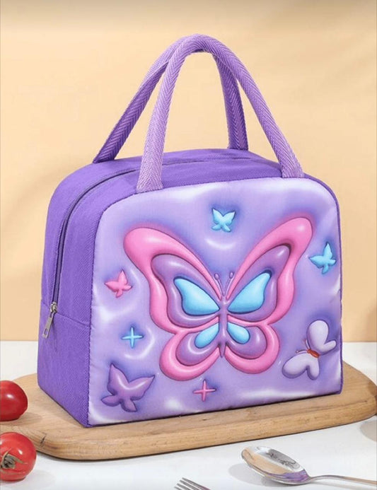 Purple butterfly lunch box