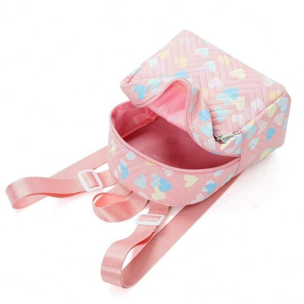 Pink heart bagpack