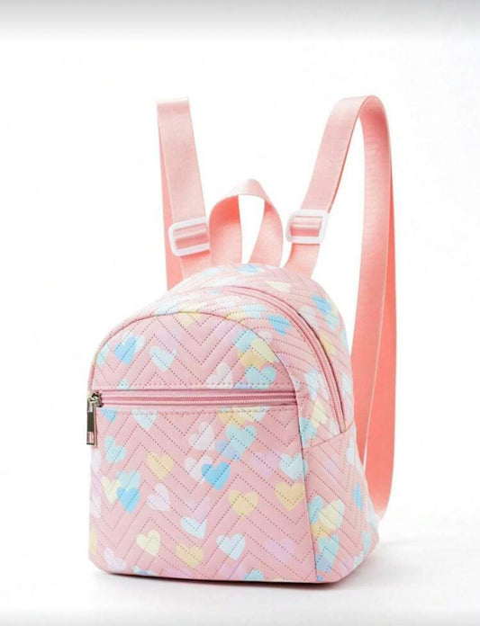 Pink heart bagpack