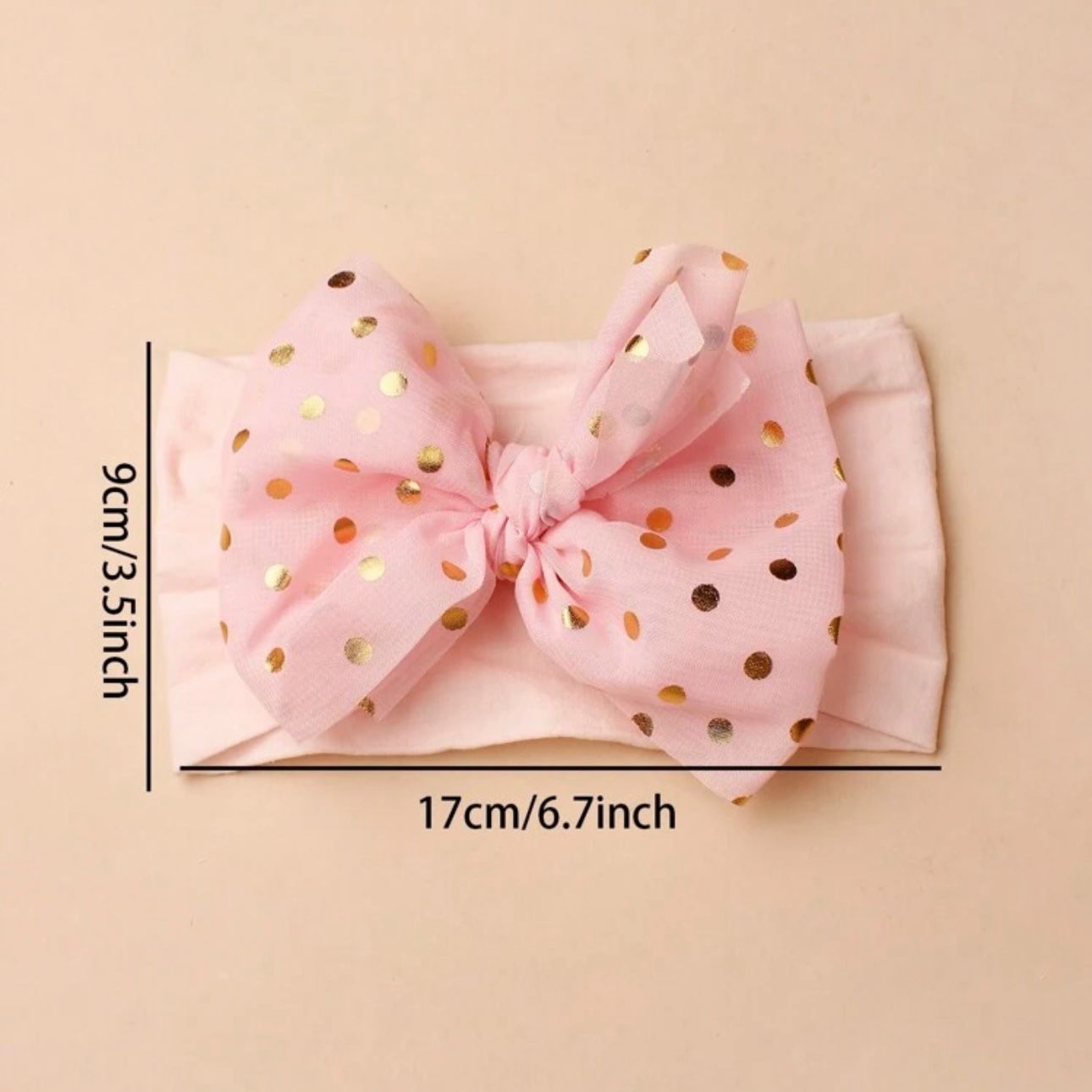 Net Gold Sequence Soft Bow Headbands