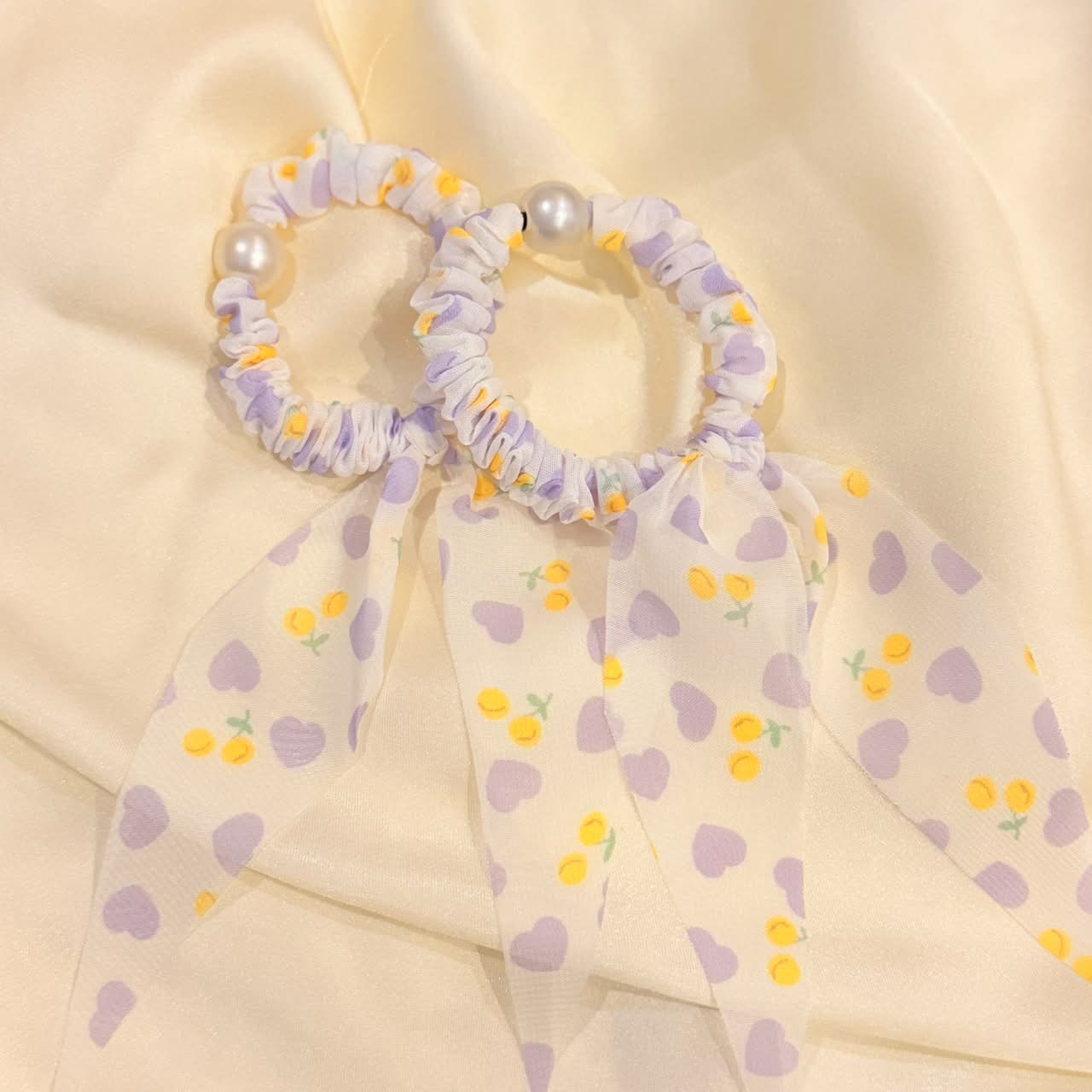 Purple Heart Hair Tie