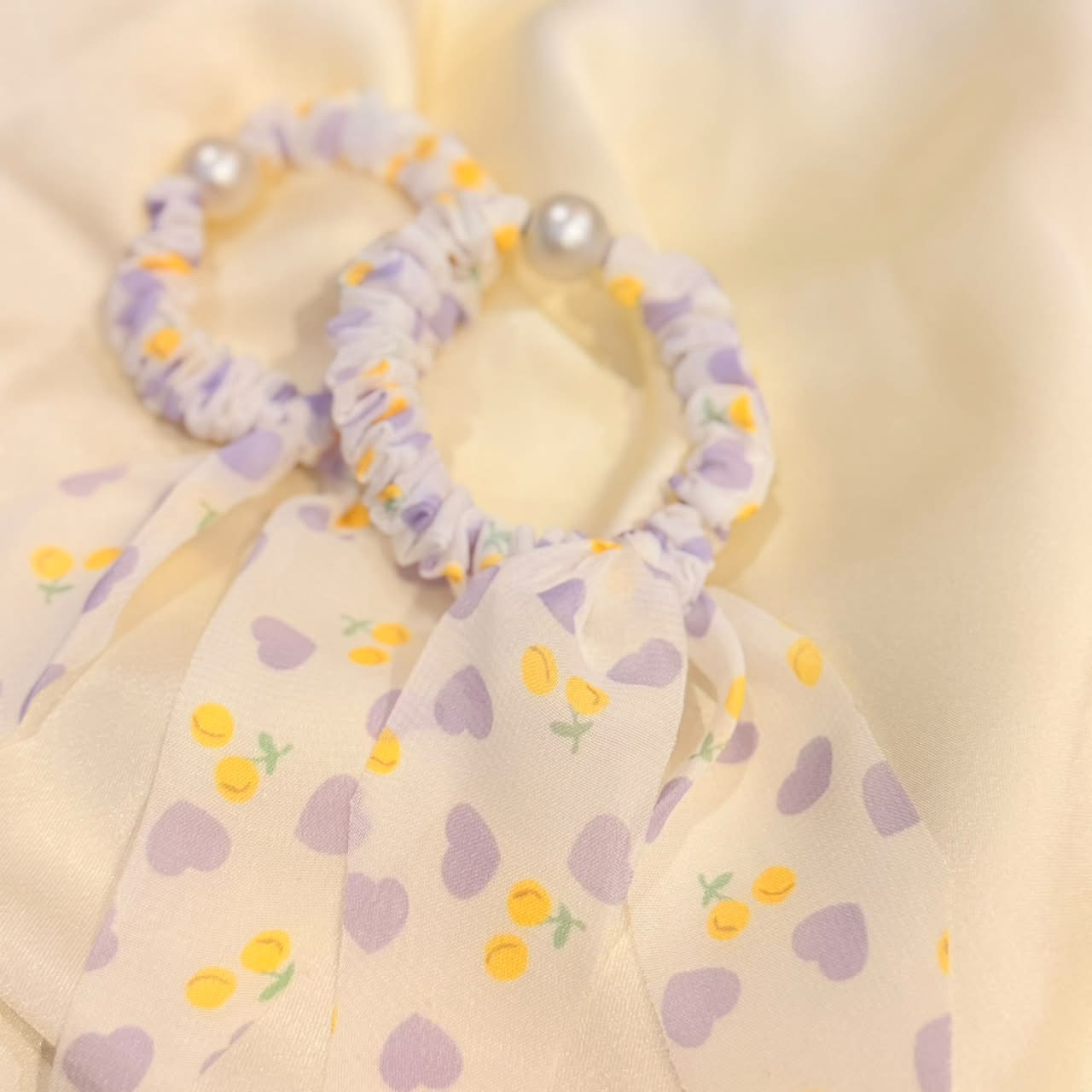 Purple Heart Hair Tie