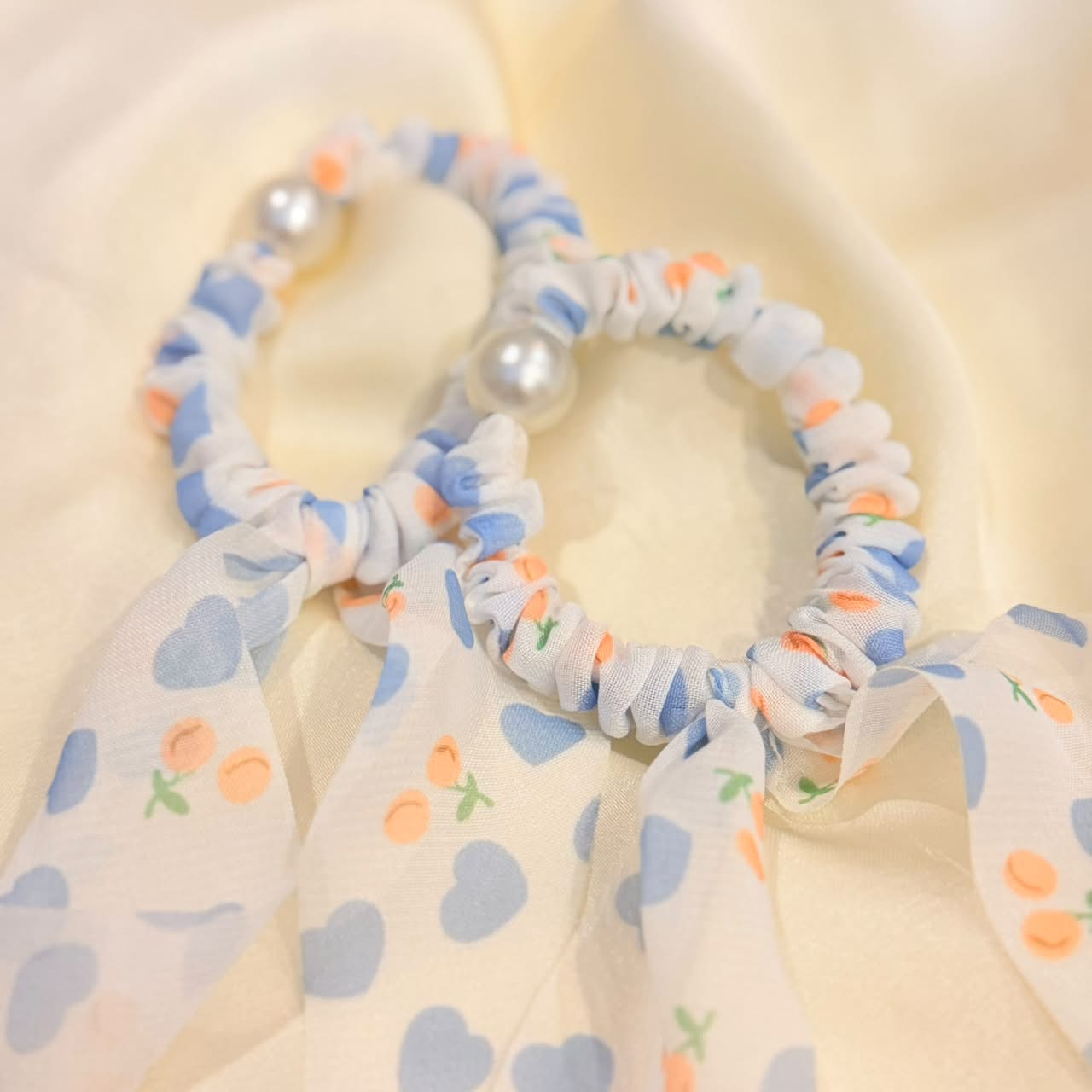 Blue Heart Hair Tie