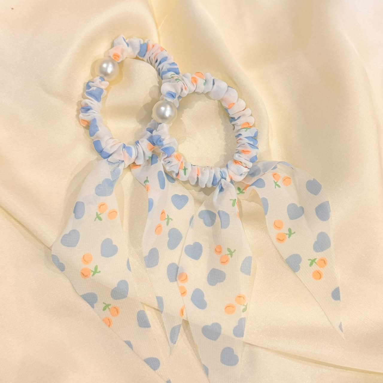 Blue Heart Hair Tie