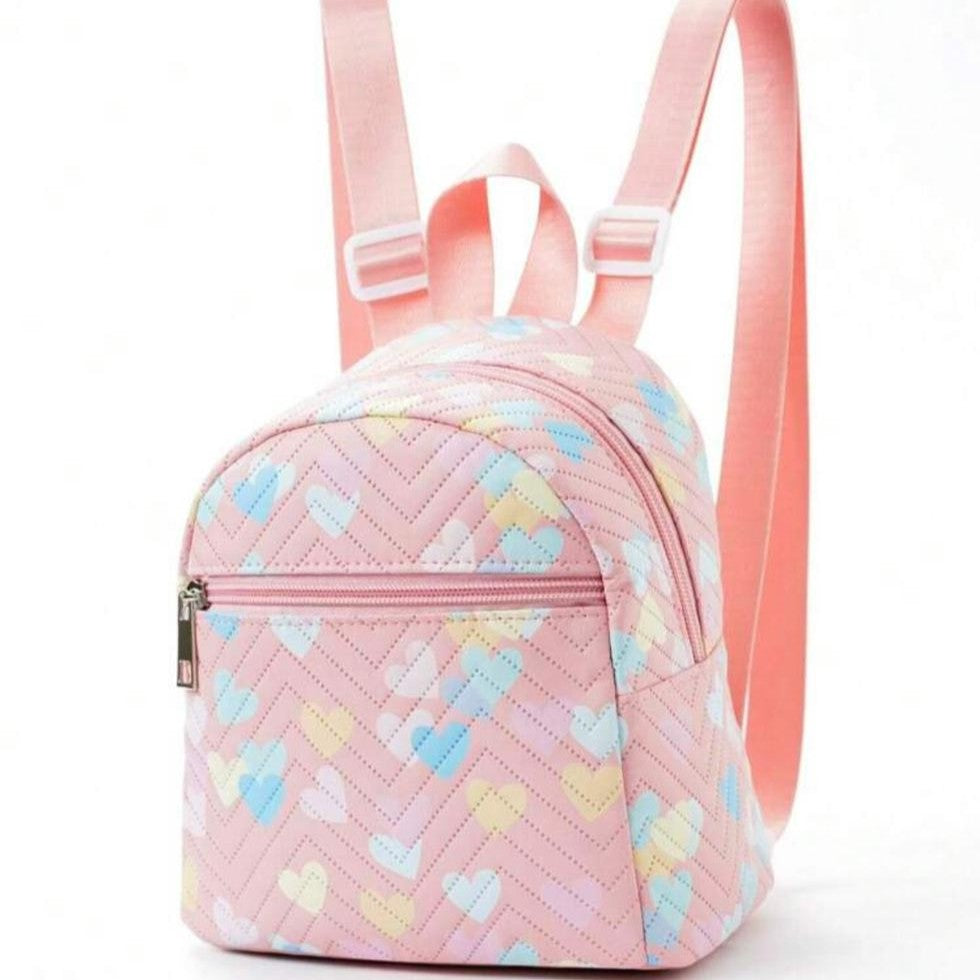 Pink heart bagpack