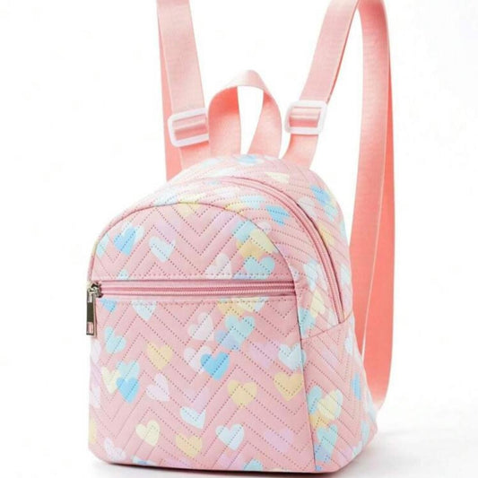 Pink heart bagpack