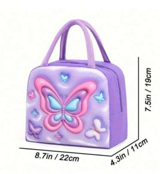 Purple butterfly lunch box