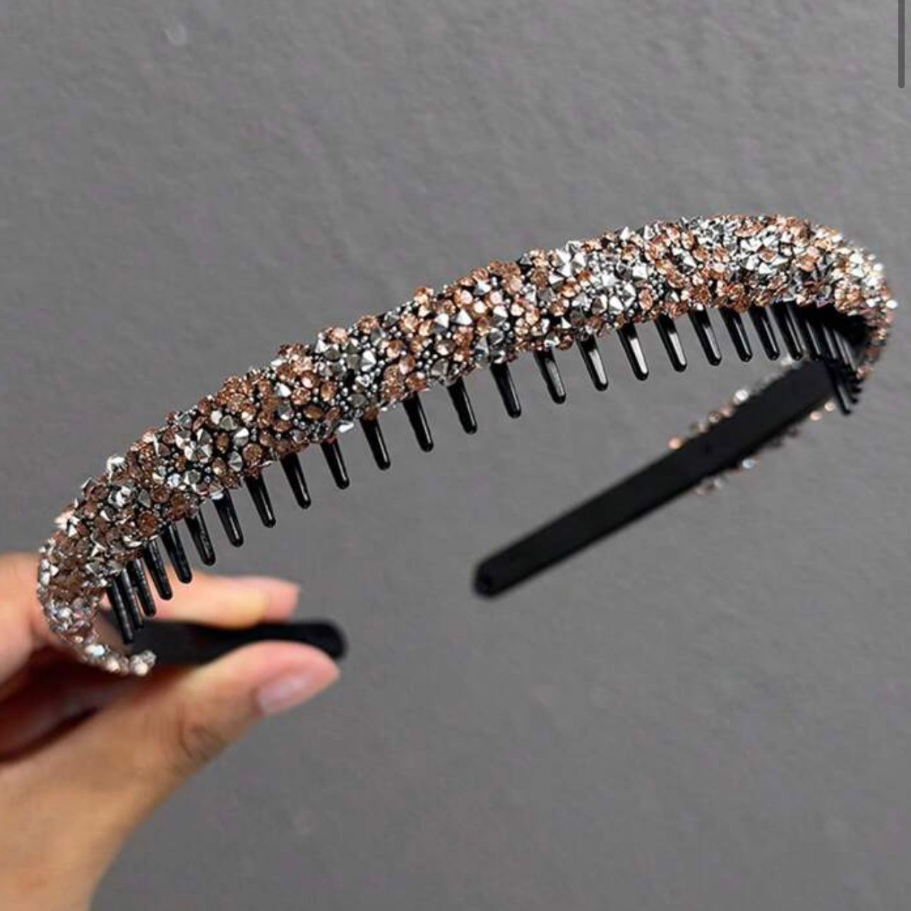 Premium rhinestone pearl headband